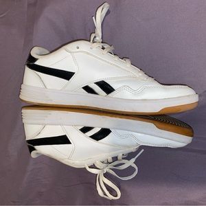 White & Black Reebok Shoes, Size 7.5 W